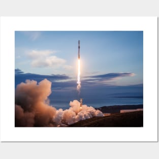 Space Rocket Launching Posters and Art